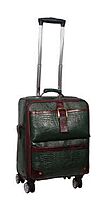 BUCKLED LEATHER TROLLY BAG