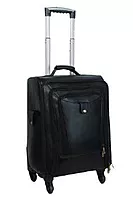THREE ZIPPER PURE LEATHER TROLLY BAG
