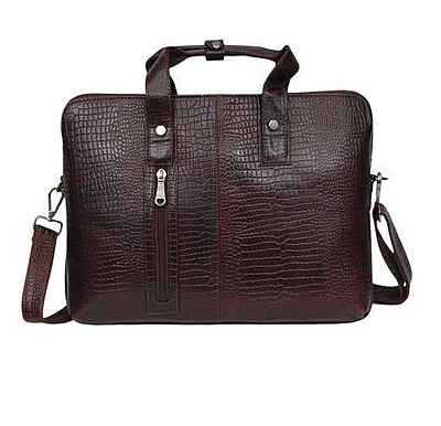 THREE ZIPPER LAPTOP BAG