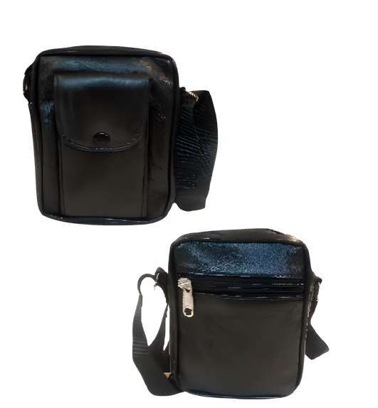 BLACK SMALL SHEEP LEATHER POUCH