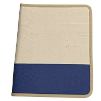 Natural Jute Document Folder with Zipper Closure