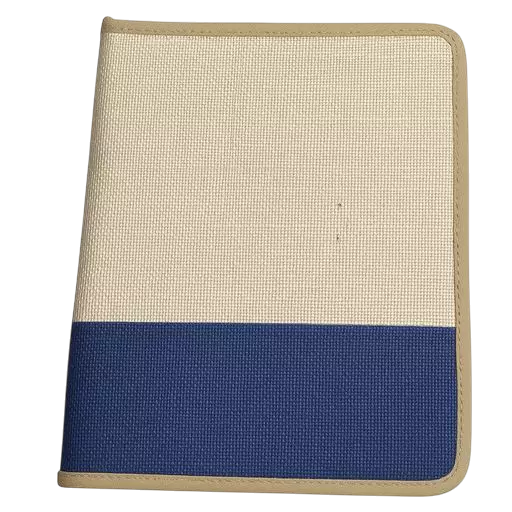Natural Jute Document Folder with Zipper Closure