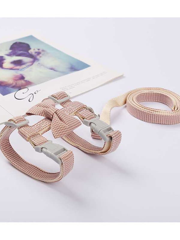 Petbroo cat Leash + Harness With Bow (1.0x120cm)