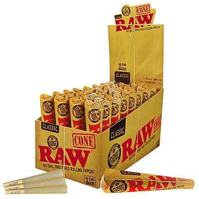 RAW:CONES 1 1/4 CLASSIC 6CT