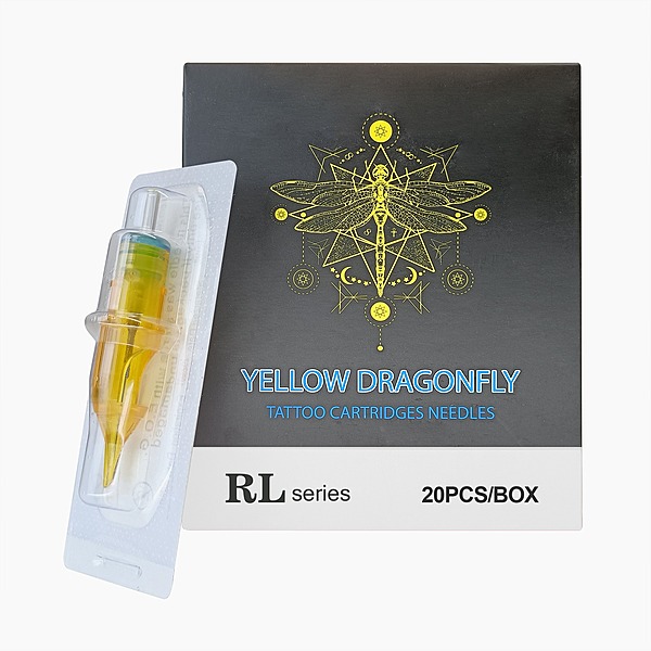 9RS - 11 RS - 13RS - 15RS Round Shader Needles Yellow Dragonfy