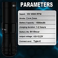 KVM Adjustable Wireless Tattoo Machine