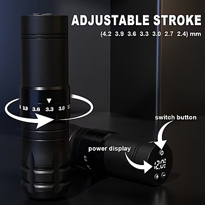 KVM Adjustable Wireless Tattoo Machine