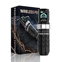 POSEIDON Wireless Tattoo Pen – OLED Display, Smart Memory