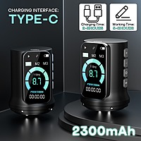 POSEIDON Wireless Tattoo Pen – OLED Display, Smart Memory