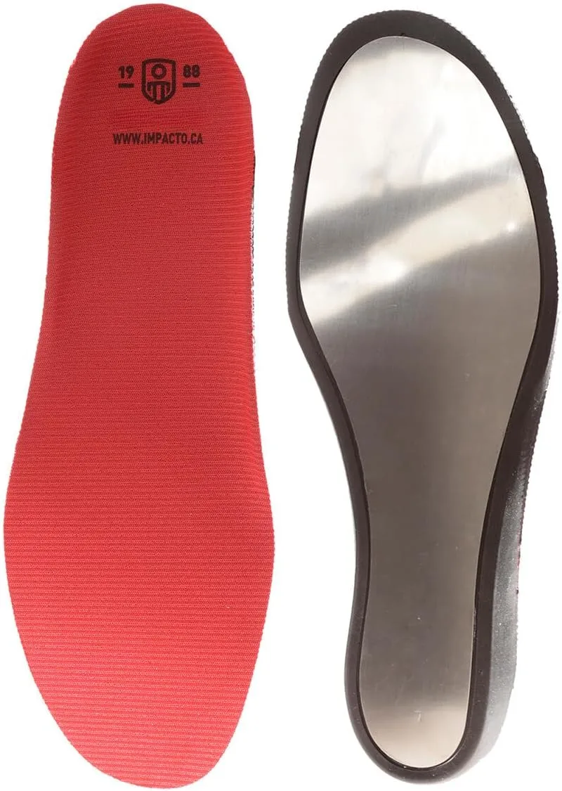 IMPACTO® RHINOTUFF Puncture Resistant Insoles - Men's US Size (7-8), Women's (9-10) - Stainless Steel Plate, Molded Design with Heel Cup & Arch Support - Fabric Cover for Moisture Wicking