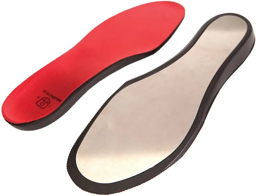 IMPACTO® RHINOTUFF Puncture Resistant Insoles - Men's US Size (7-8), Women's (9-10) - Stainless Steel Plate, Molded Design with Heel Cup & Arch Support - Fabric Cover for Moisture Wicking