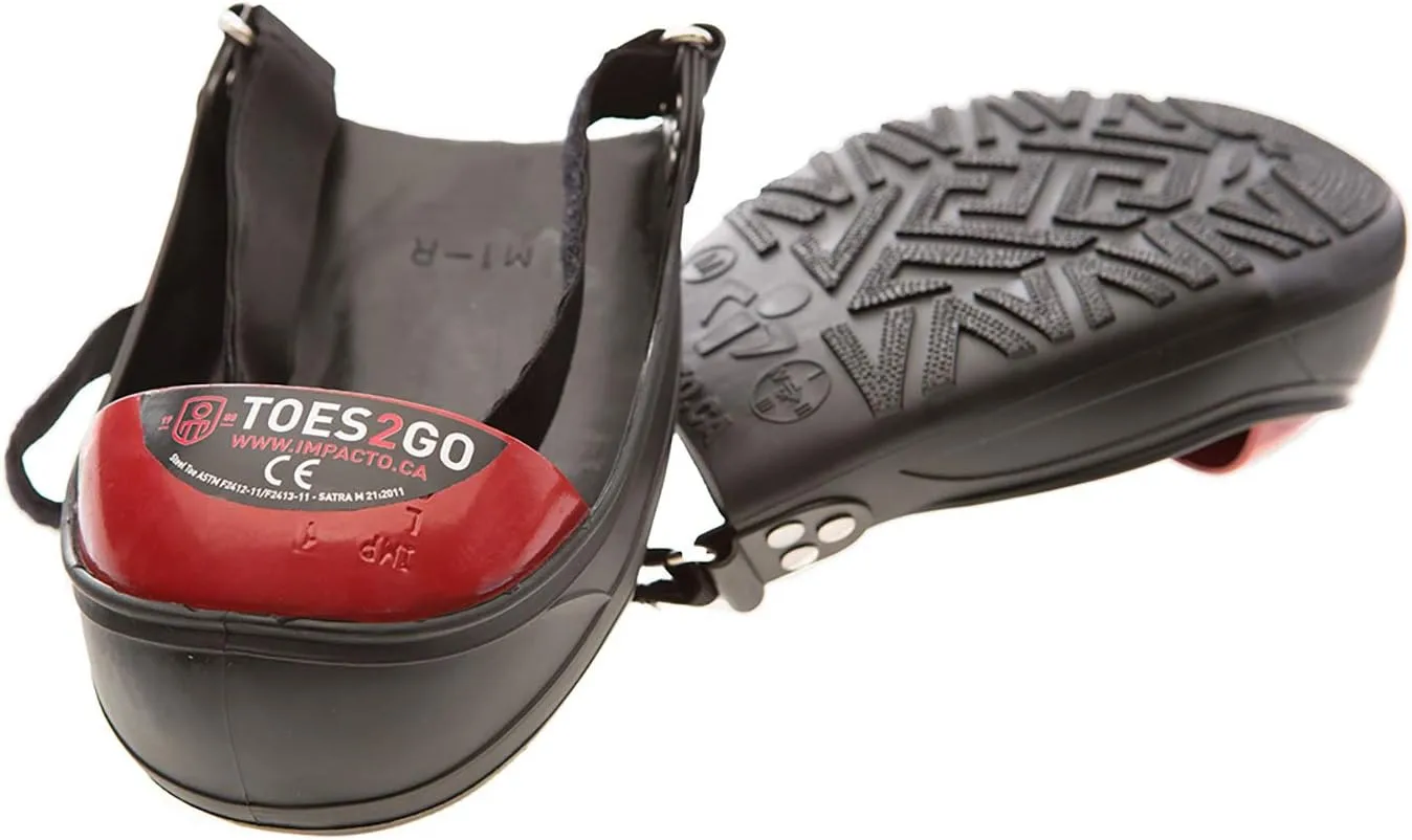 Impacto T2GUM Toes2Go Protective Safety Boot and Shoe Covers, Medium, Red