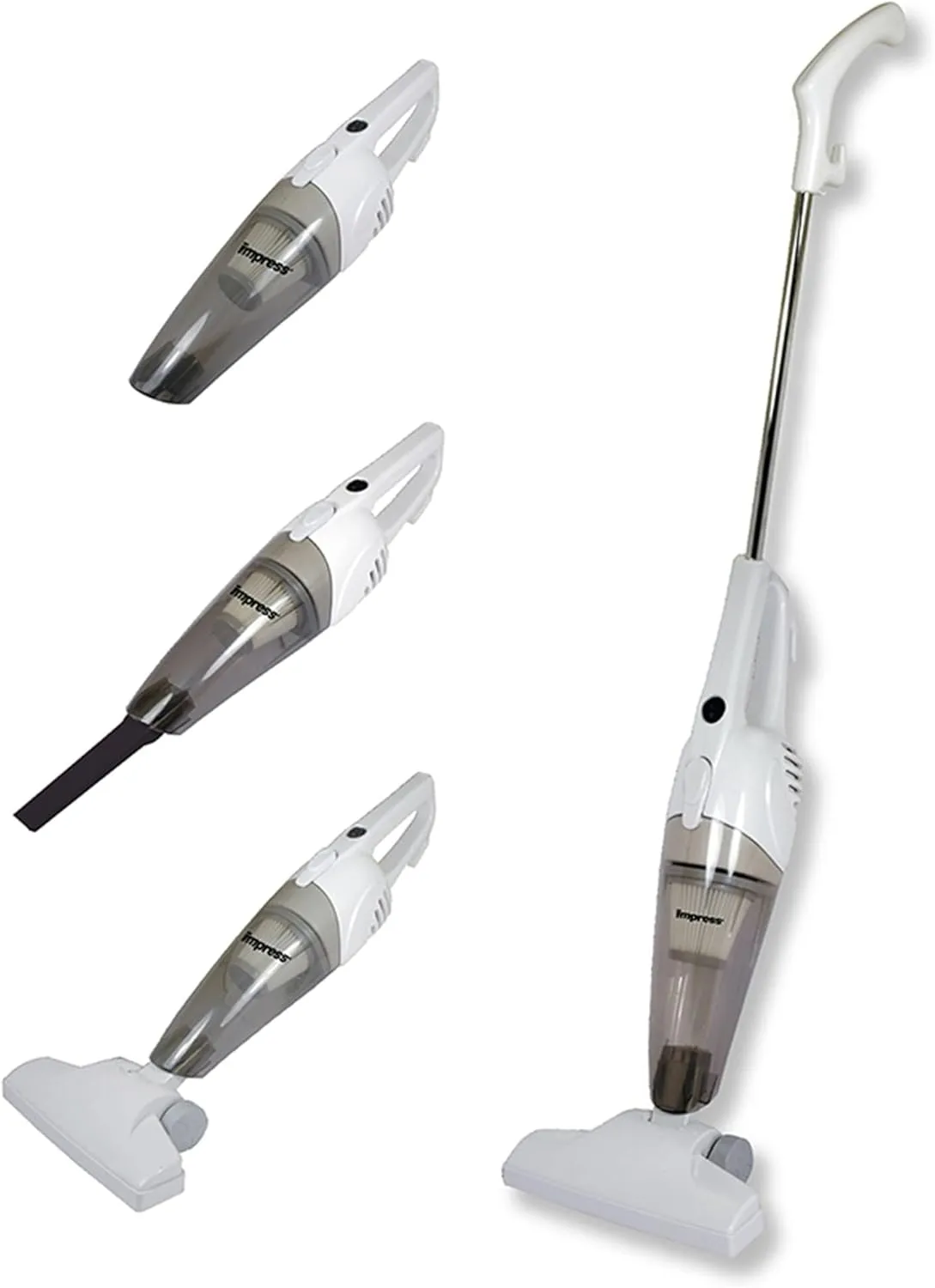 Impress GoVac 2-in-1 Upright and Handheld Vacuum Cleaner- White