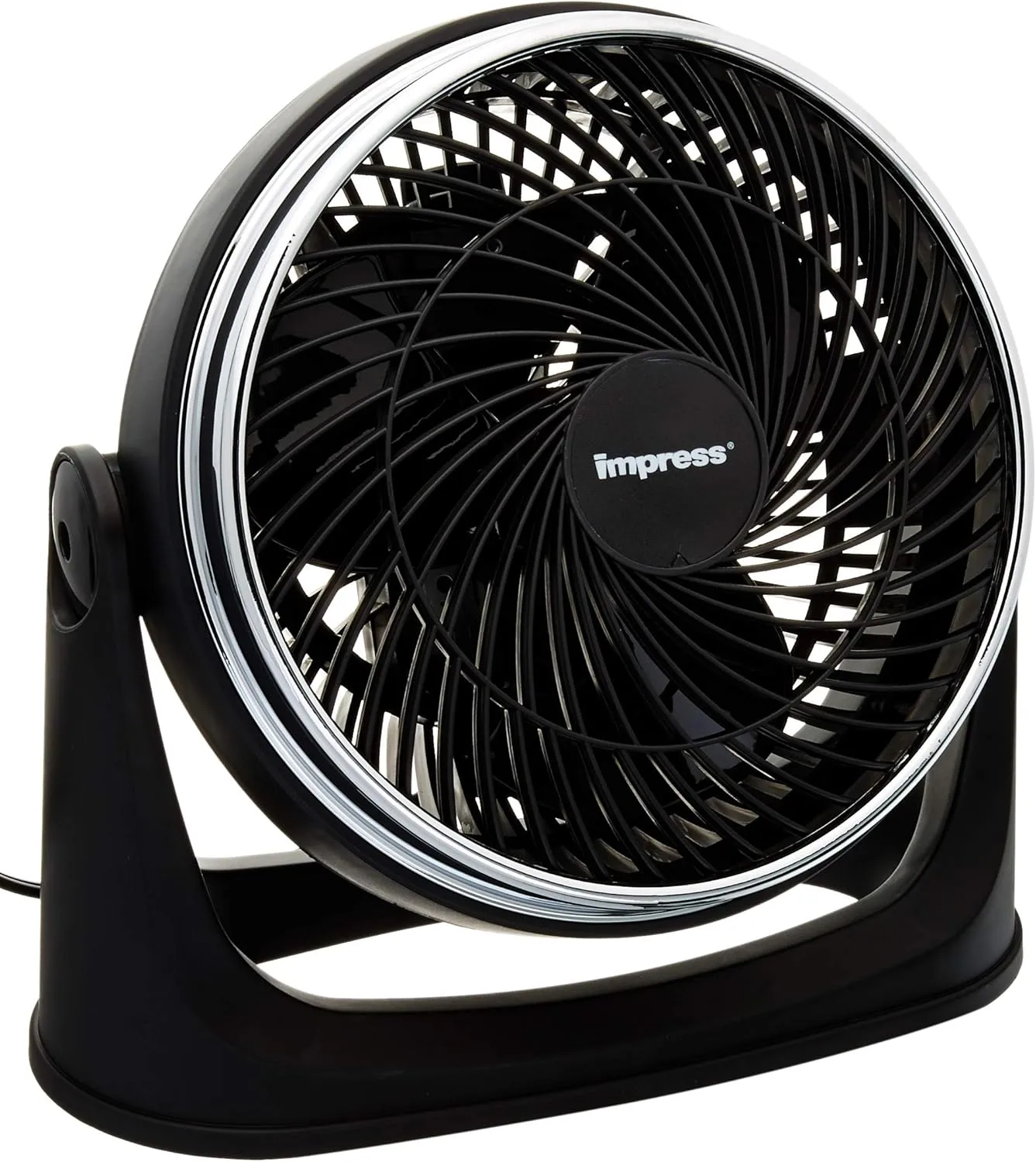 Impress IM-718TC 3-Speed 8-inch Turbo Velocity Table Fan, Black