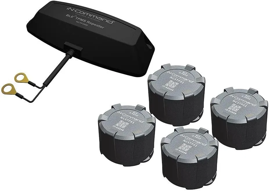 in-Command NCTP100 Tire Pressure Monitoring System, Four Bluetooth-Enabled Tire Pressure Monitoring Sensors