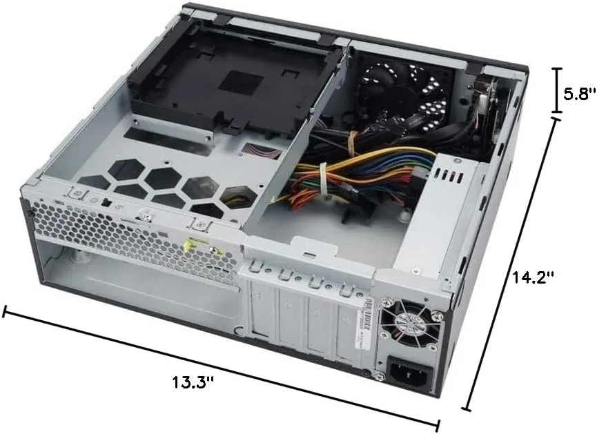 IN WIN Small Form Factor Micro-ATX Desktop Case with Built-In PSU