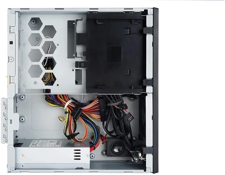 IN WIN Small Form Factor Micro-ATX Desktop Case with Built-In PSU