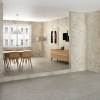 Placare tip Kerlite slim, TECHLAM INDUSTRIAL STEEL WHITE 3000 x 1000 x 3 mm, porcelain by LEVANTINA