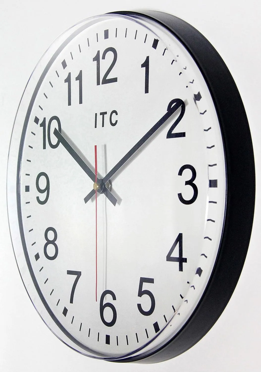 Infinity Instruments 12 Inch Prosaic Round Non-Ticking Silent Battery Operated Easy to Read Clock for Office, Classroom