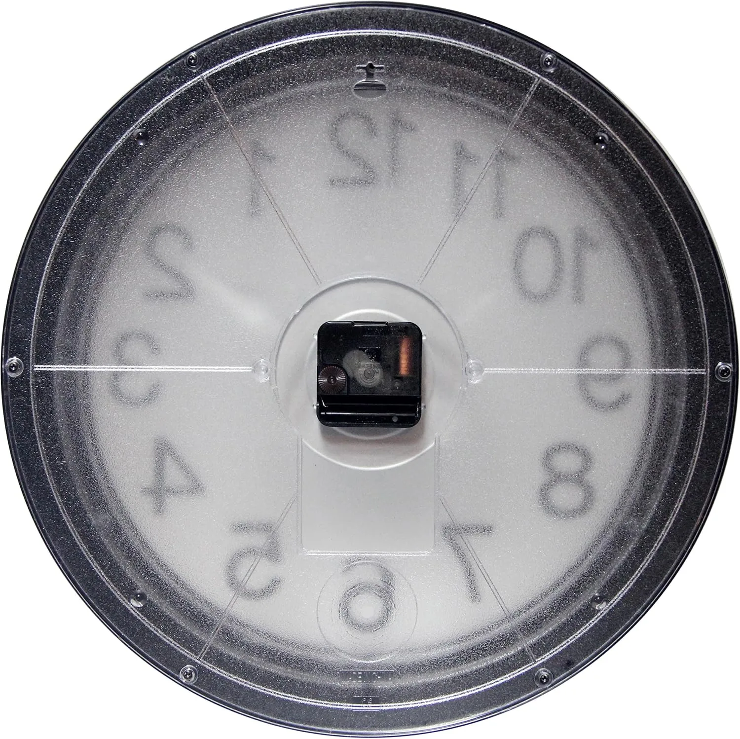 Infinity Instrument 15 Inch The Onyx Modern Contemporary Sleek Indoor Round Non-Ticking Silent Battery Operated Easy to Read