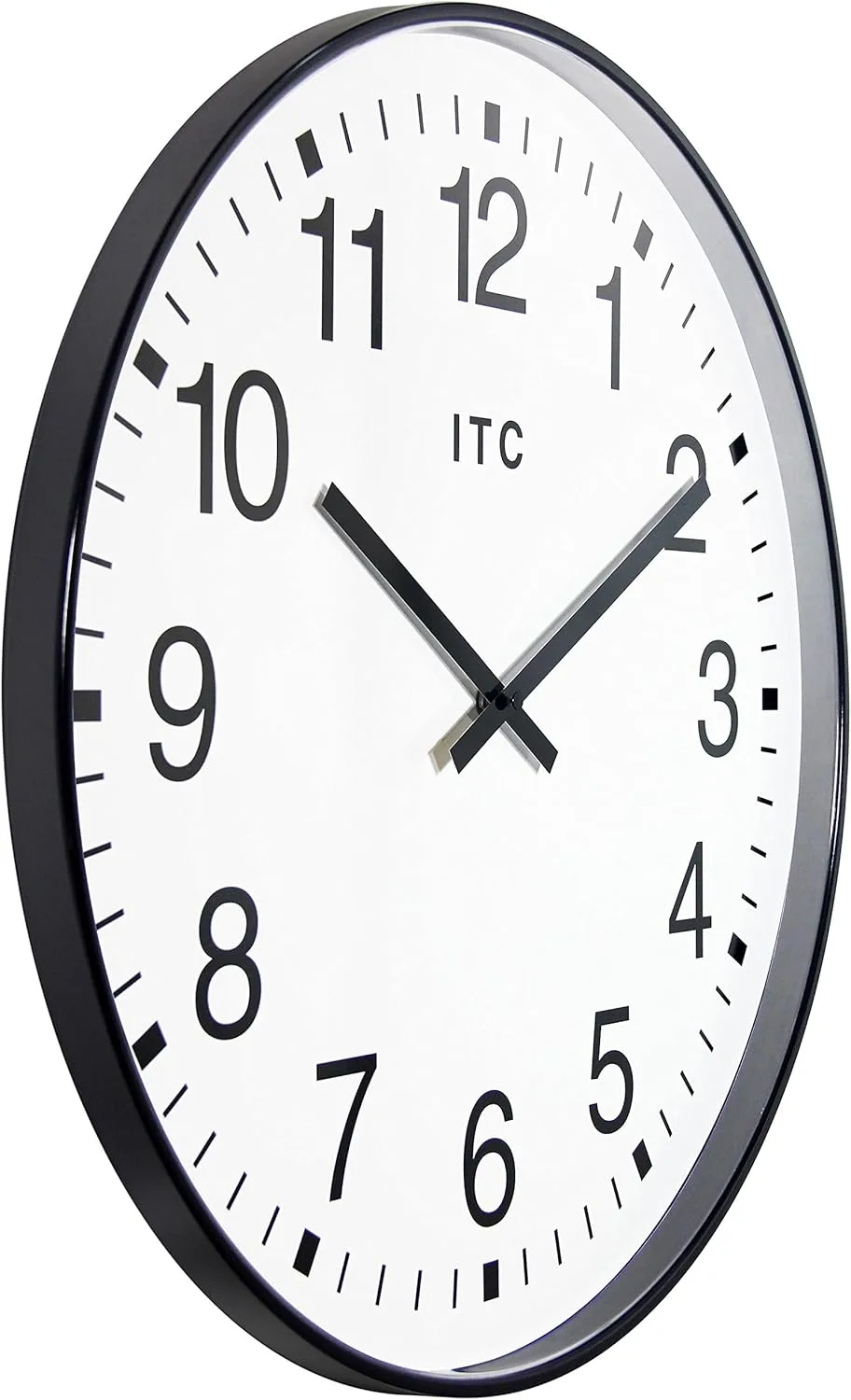 Infinity Instruments 19 inch Large Round Non-Ticking Silent Battery Operated Easy to Read Clock for Office, Classroom