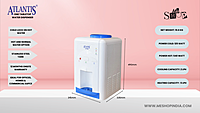 Infographic image of  Atlantis One Table Top Water Dispenser for Home.