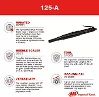 Ingersoll Rand 125-A Air Needle Scaler with 1/8-Inch Stroke