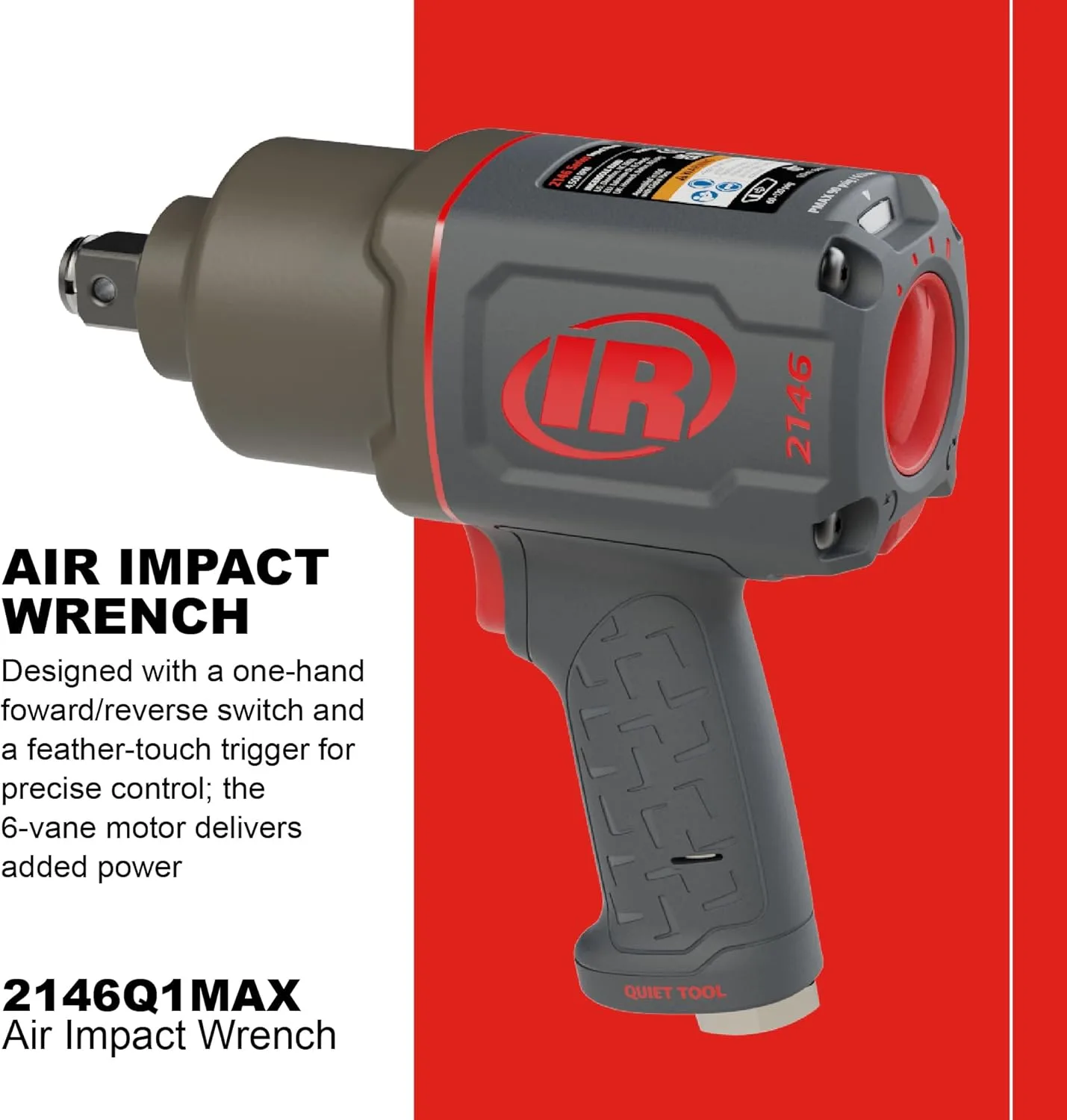 INGERSOLL RAND 3/4" Drive Air Impact Wrench with Quiet Technology