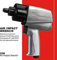 Ingersoll Rand 236 1/2" Air Impact Wrench, 450 ft-lbs Max-reverse Torque, Pistol Grip