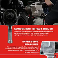 Ingersoll Rand 261 3/4" Air Impact Wrench, 1,100 ft-lbs Max Torque, Super Duty