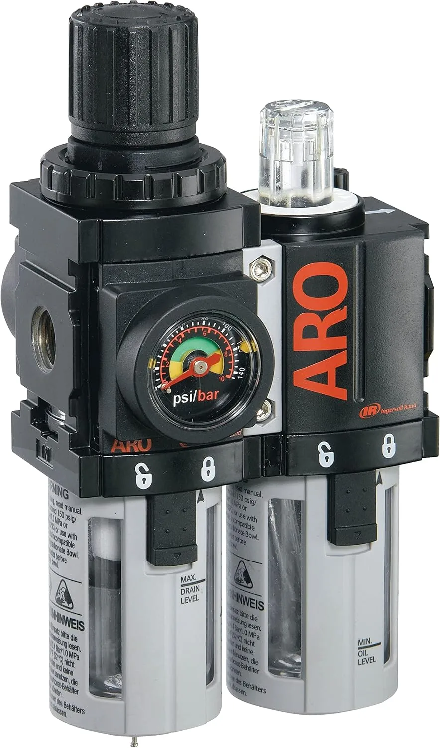 Ingersoll Rand - ARO ARO 1/4" PIGGYBACK FILTER/REGULATOR + LUBRICATOR C38121-600