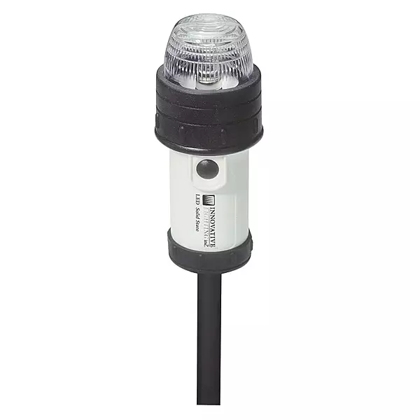 Innovative Lighting 560 series Marine Portable LED Navigation Light Stern Light with 18" Pole and Universal "C" and "U" Clamp