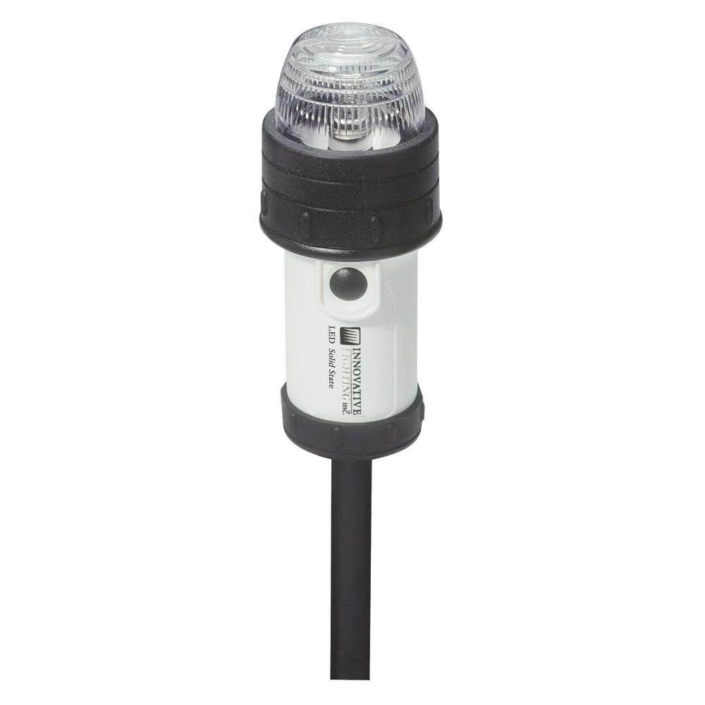 Innovative Lighting 560 series Marine Portable LED Navigation Light Stern Light with 18" Pole and Universal "C" and "U" Clamp