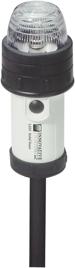 Innovative Lighting 560 series Marine Portable LED Navigation Light Stern Light with 18" Pole and Universal "C" and "U" Clamp
