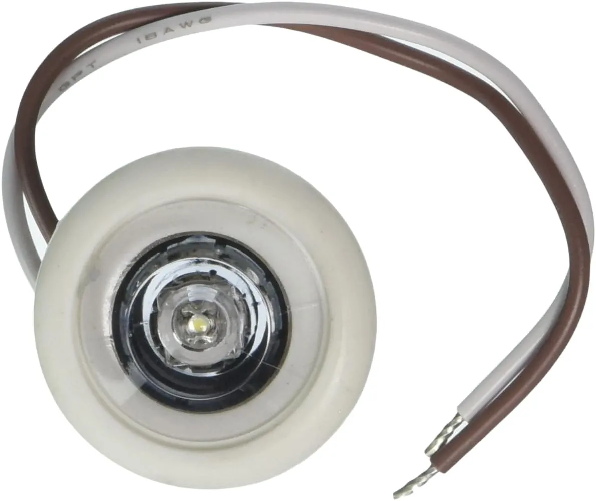 Innovative Lighting 011-5540-7 White Led Clear Lens Bulkhead Shortie with White Grommet