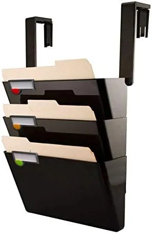 Hanging Wall File Set Of 3, Letter Size, Black