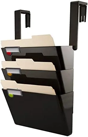 Hanging Wall File Set Of 3, Letter Size, Black