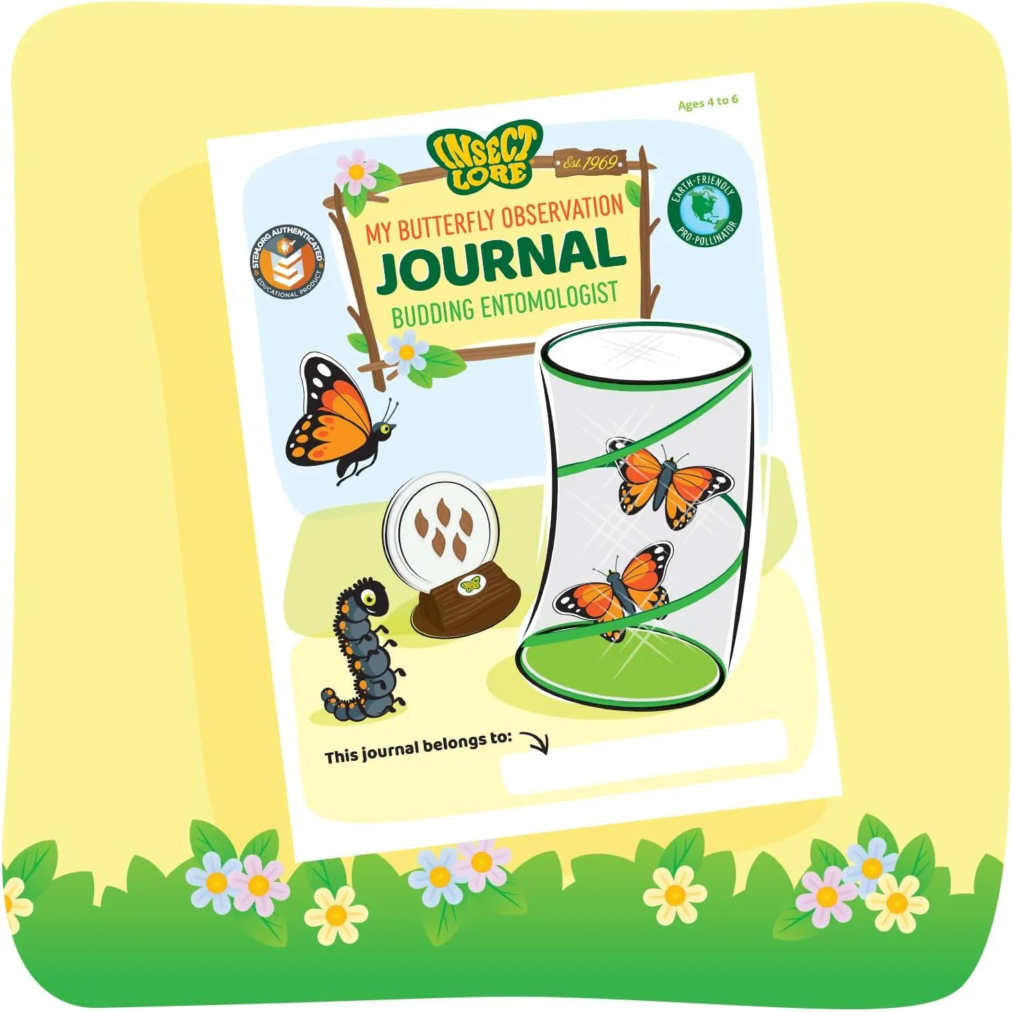 Insect Lore Raise and Release Butterfly Garden Kit – Caterpillar Habitat with redeemable Voucher