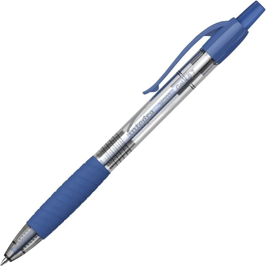 Integra Retractable 0.7mm Gel Pen (Pack of 12)