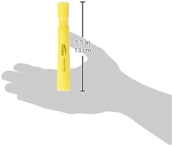Integra Chisel Desk Liquid Highlighters - Chisel Marker Point Style - Yellow Water Based Ink - Yellow Barrel - 1 Dozen