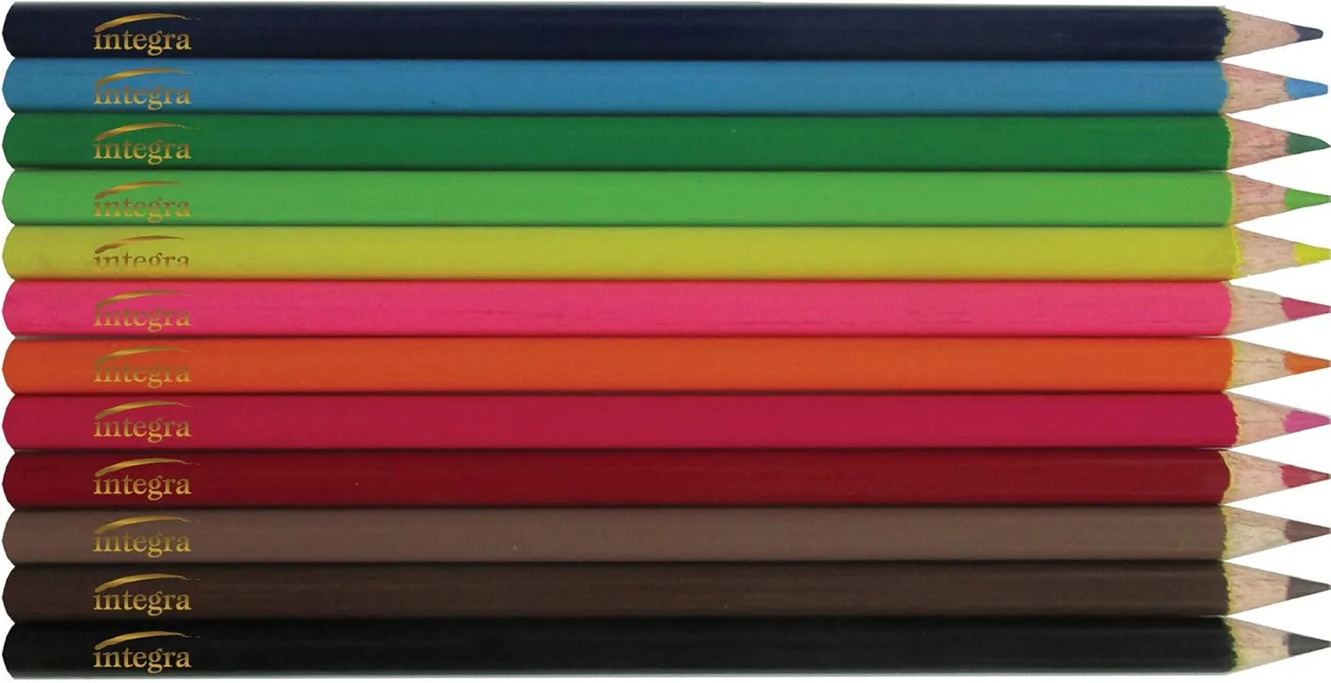 Integra Colored Pencils, Assorted, Pack Of 12