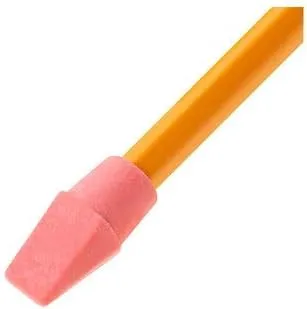 Integra Pink Pencil Cap Eraser - Lead Pencil - Wedge - Latex-free - 144/Box - Pink