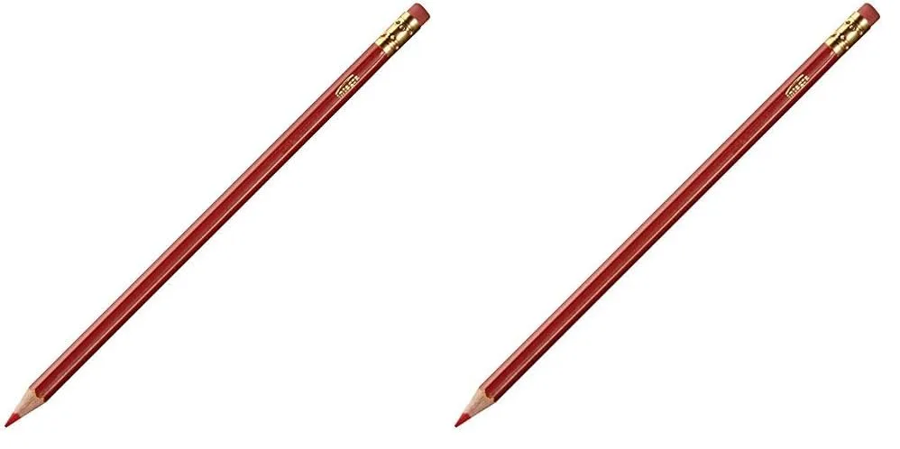 Integra Red Grading Pencil, Presharpened, HB Lead, Pack of 12
