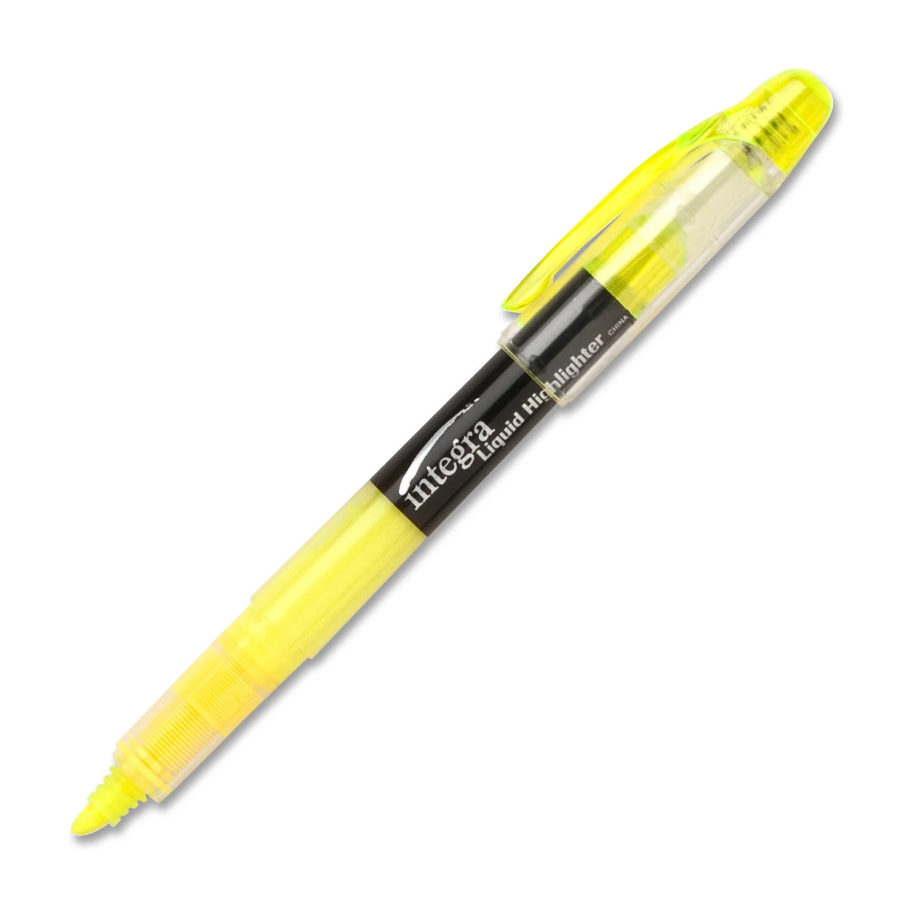 Integra Liquid Highlighters - Chisel Tip - Yellow - 12 Count
