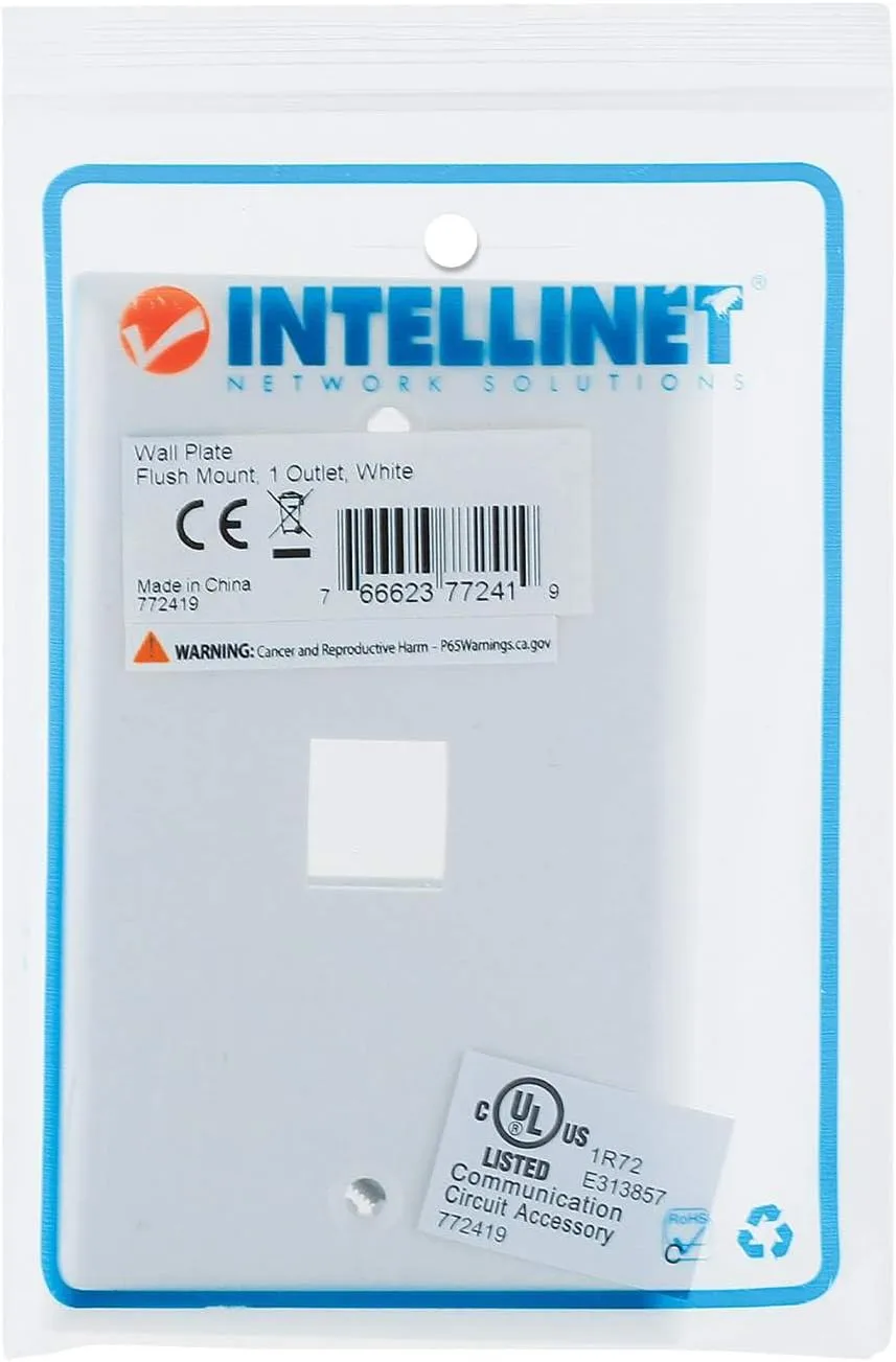 INTELLINET 1-Outlet Keystone Wall Plate
