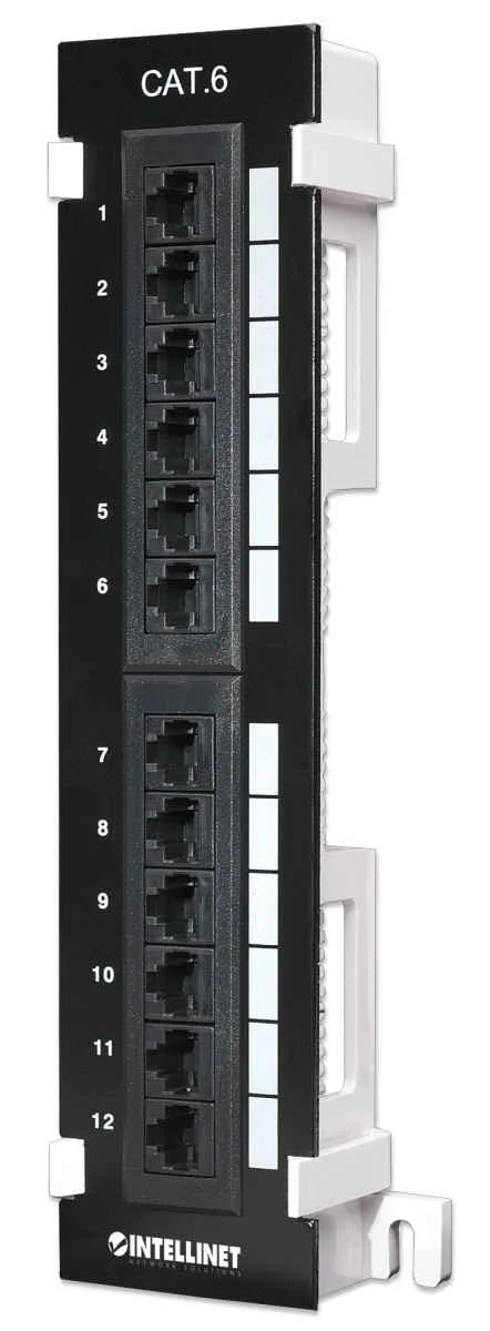 INTELLINET Cat6 UTP Patch Panel - Installer Grade Gold Contacts - Black