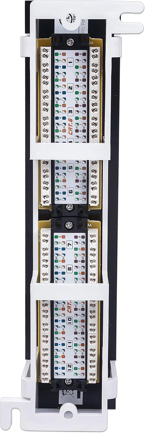INTELLINET Cat6 UTP Patch Panel - Installer Grade Gold Contacts - Black