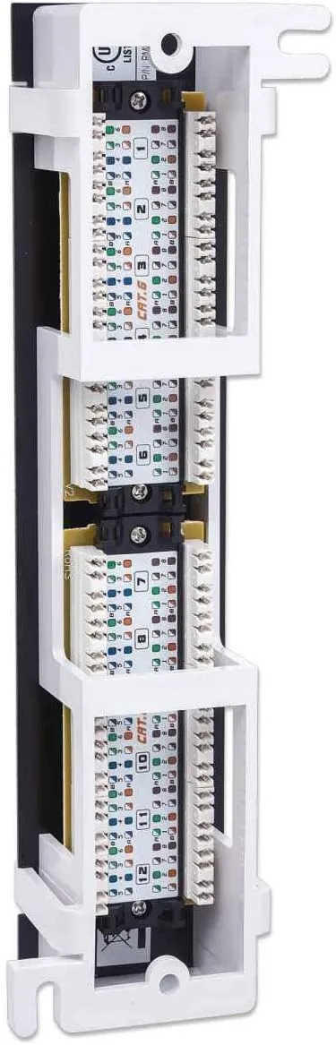 INTELLINET Cat6 UTP Patch Panel - Installer Grade Gold Contacts - Black