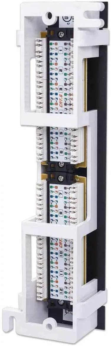 INTELLINET Cat6 UTP Patch Panel - Installer Grade Gold Contacts - Black