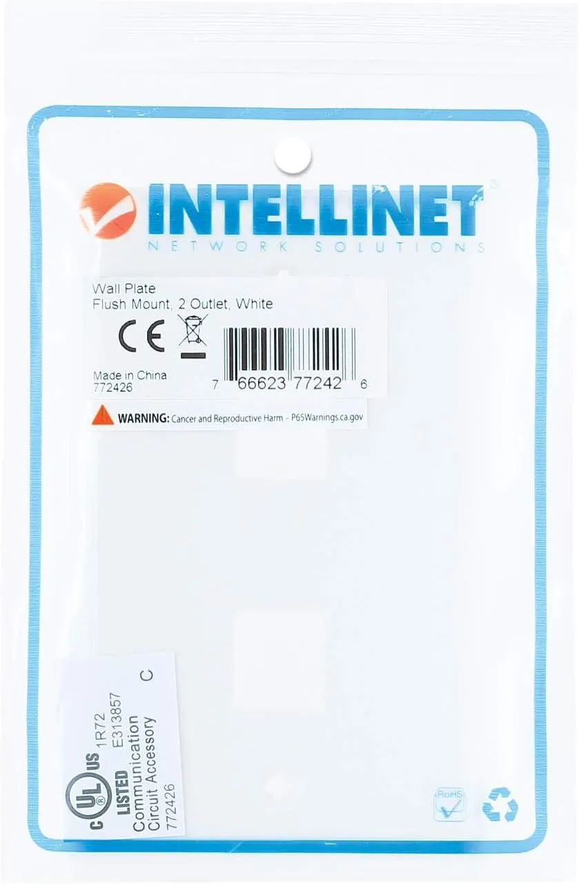INTELLINET 2-Outlet Keystone Wall Plate